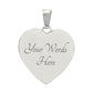 Graphic Heart Pendant + Necklace - Clean and Chic