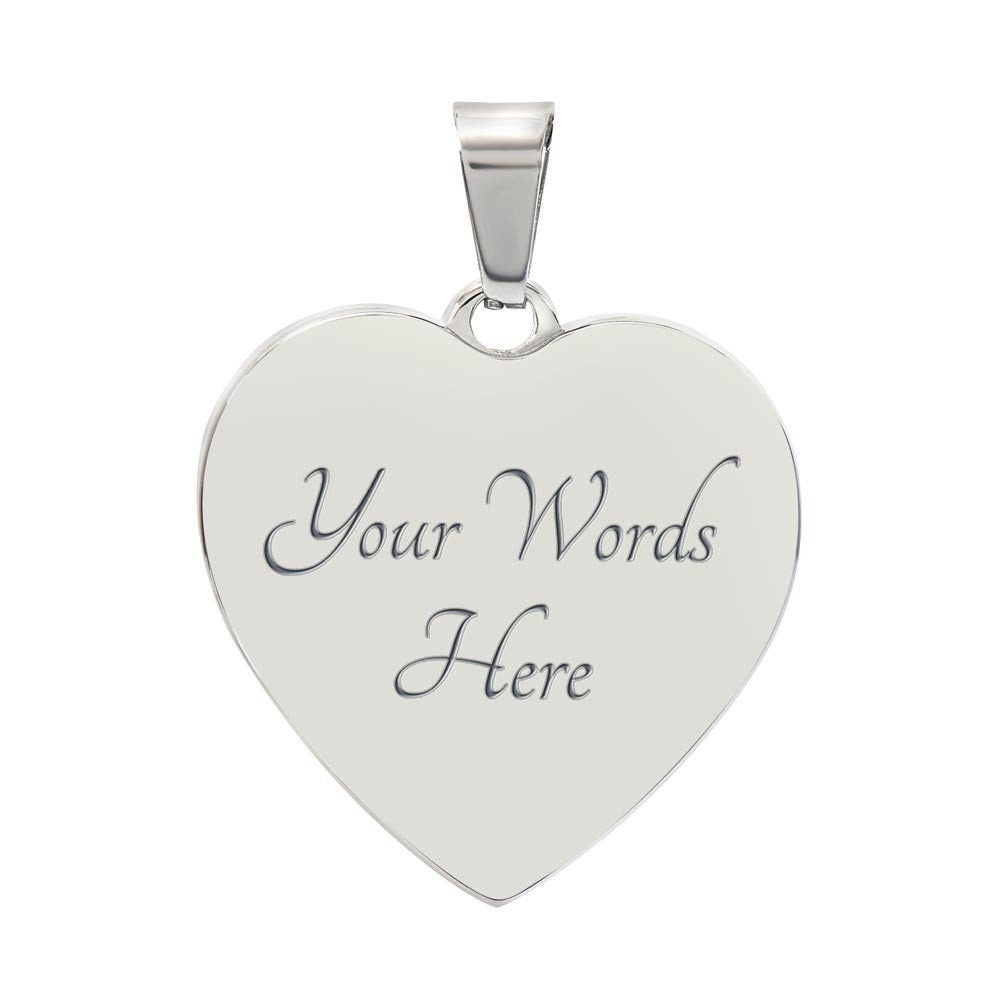 Graphic Heart Pendant + Necklace - Arabesque Mandala