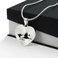 Graphic Heart Pendant + Necklace - Flock of Swan