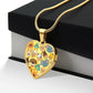 Graphic Heart Pendant + Necklace - Animal Heads