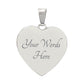 Graphic Heart Pendant + Necklace - Footprint