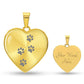 Graphic Heart Pendant + Necklace - Footprint