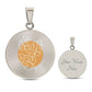 Graphic Circle Pendant + Necklace - Monstera Leaves