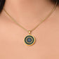 Graphic Circle Pendant + Necklace - Mandala Design