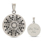 Graphic Circle Pendant + Necklace - Mandala Rosette 2