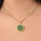 Graphic Circle Pendant + Necklace - Abstract Mandala 8