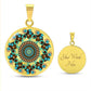Graphic Circle Pendant + Necklace - Abstract Mandala 8