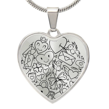 Colgante + Collar de Corazón Gráfico - Love Valentine
