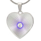 Graphic Heart Pendant + Necklace - Sun