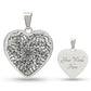 Graphic Heart Pendant + Necklace - Abstract Mandala