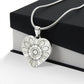 Graphic Heart Pendant + Necklace - Abstract Mandala