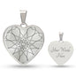 Graphic Heart Pendant + Necklace - Abstract Mandala
