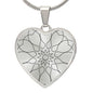 Graphic Heart Pendant + Necklace - Abstract Mandala