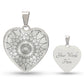 Graphic Heart Pendant + Necklace - Abstract Mandala