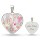 Graphic Heart Pendant + Necklace - Hearts