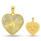 Graphic Heart Pendant + Necklace - Radial