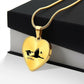 Graphic Heart Pendant + Necklace - Flock of Swan
