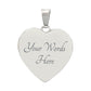 Graphic Heart Pendant + Necklace - Flock of Swan