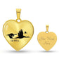 Graphic Heart Pendant + Necklace - Flock of Swan