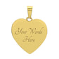 Graphic Heart Pendant + Necklace - Footprint
