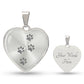 Graphic Heart Pendant + Necklace - Footprint