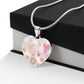 Graphic Heart Pendant + Necklace - Hearts