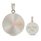 Graphic Circle Pendant + Necklace - Peace Sign