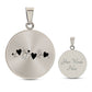 Graphic Circle Pendant + Necklace - Garland of Hearts