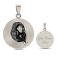 Graphic Circle Pendant + Necklace - Woman In Turban