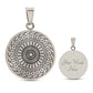 Graphic Circle Pendant + Necklace - Round Mandala Pattern
