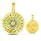 Graphic Circle Pendant + Necklace - Abstract Mandala 43