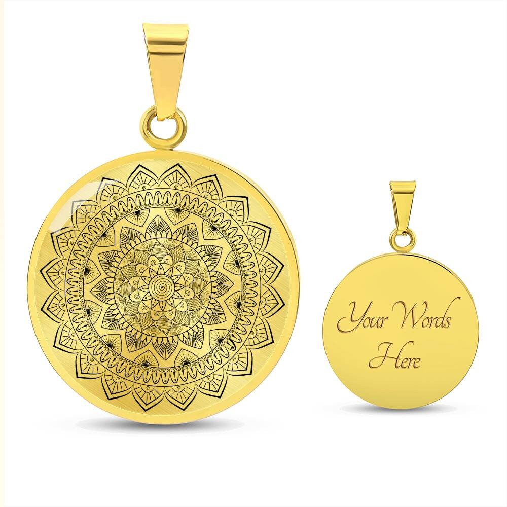 Graphic Circle Pendant + Necklace - 3