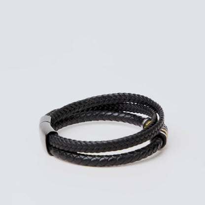 Men Leather bracelet, Love you forever bracelet, Valentine gift for him, Birthday gift, Engraved bracelet, Beaded stainless steel Bracelet